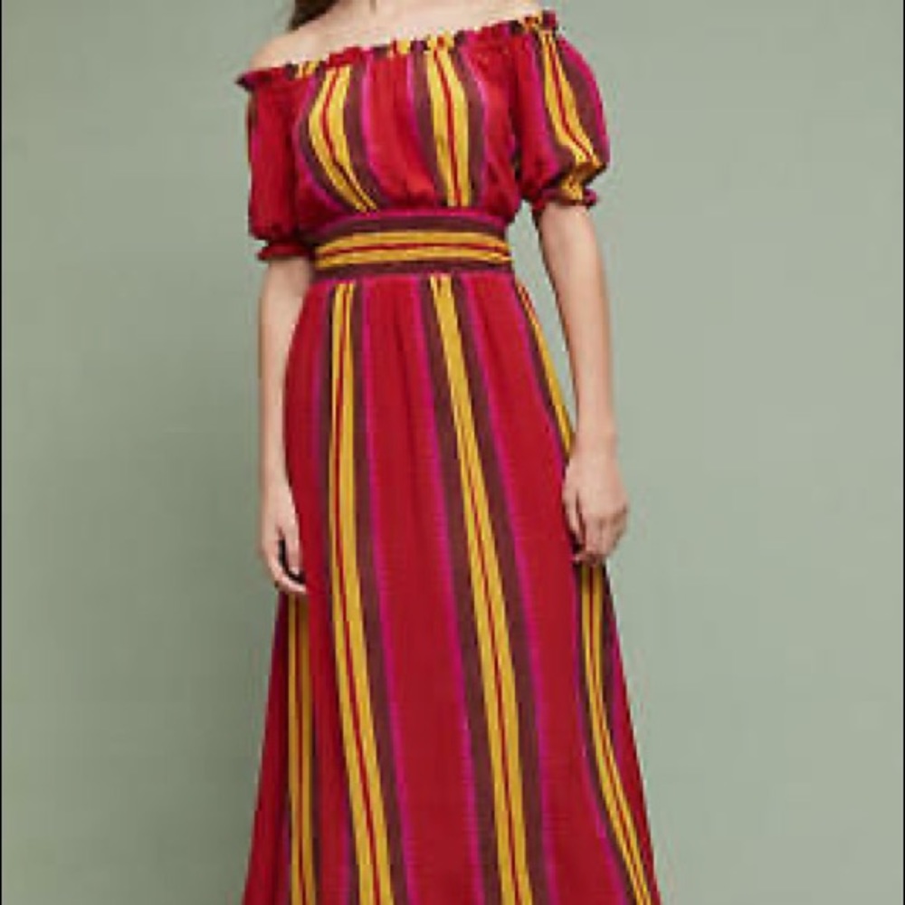 Anthropologie Pure Silk Maxi Dress by Anupumaa size XL